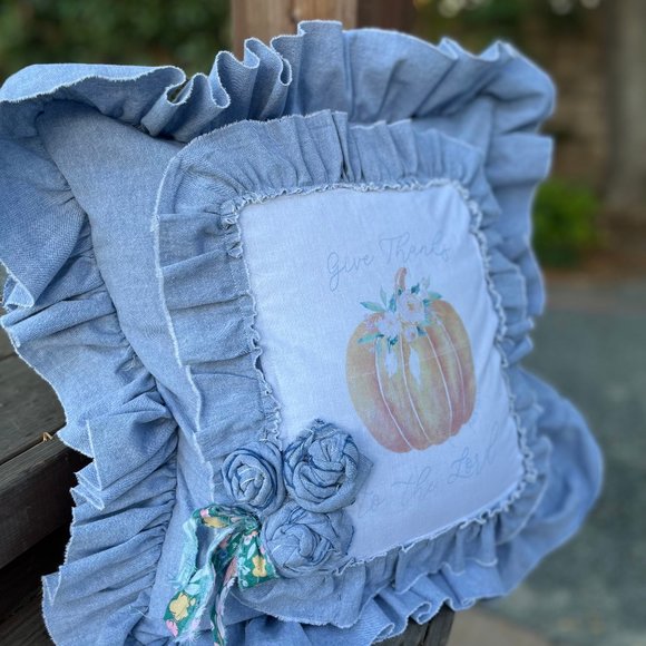 Thanksgiving Pillow Cover, New Made by Seller - Picture 2 of 4